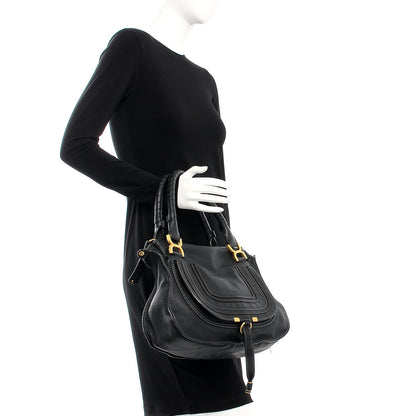 Chloe Calfskin Medium Marcie Satchel Black 3 of 8