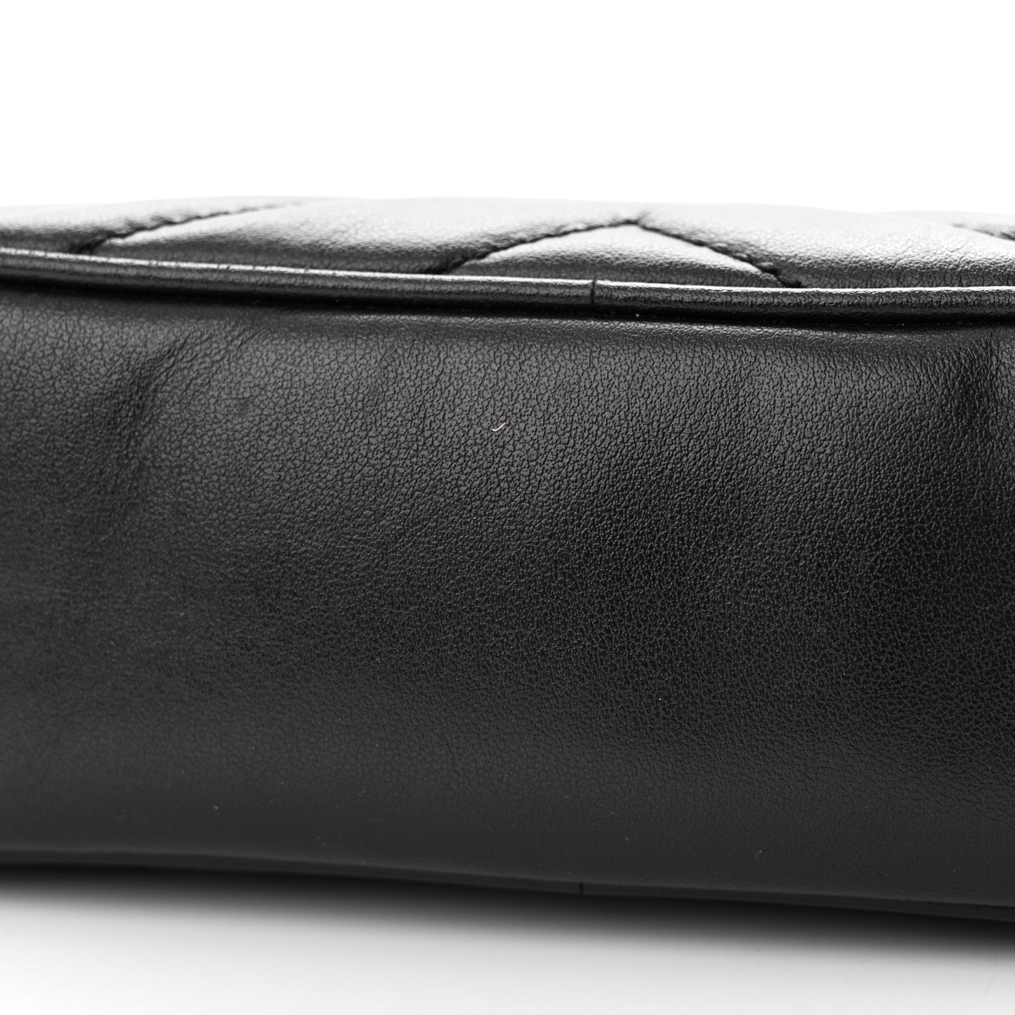 Calfskin Matelasse Mini GG Marmont Chain Shoulder Bag Black