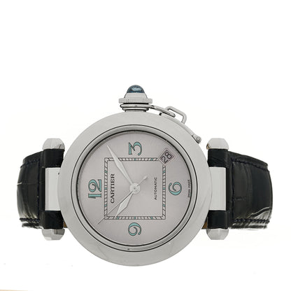 Cartier Stainless Steel Alligator 35mm Pasha C Automatic Watch Pink 2 of 5