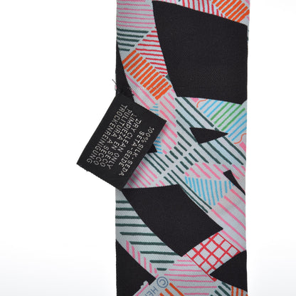 Hermes Silk Cavalcadour Morning Twilly Black Rouge Vert 3 of 3
