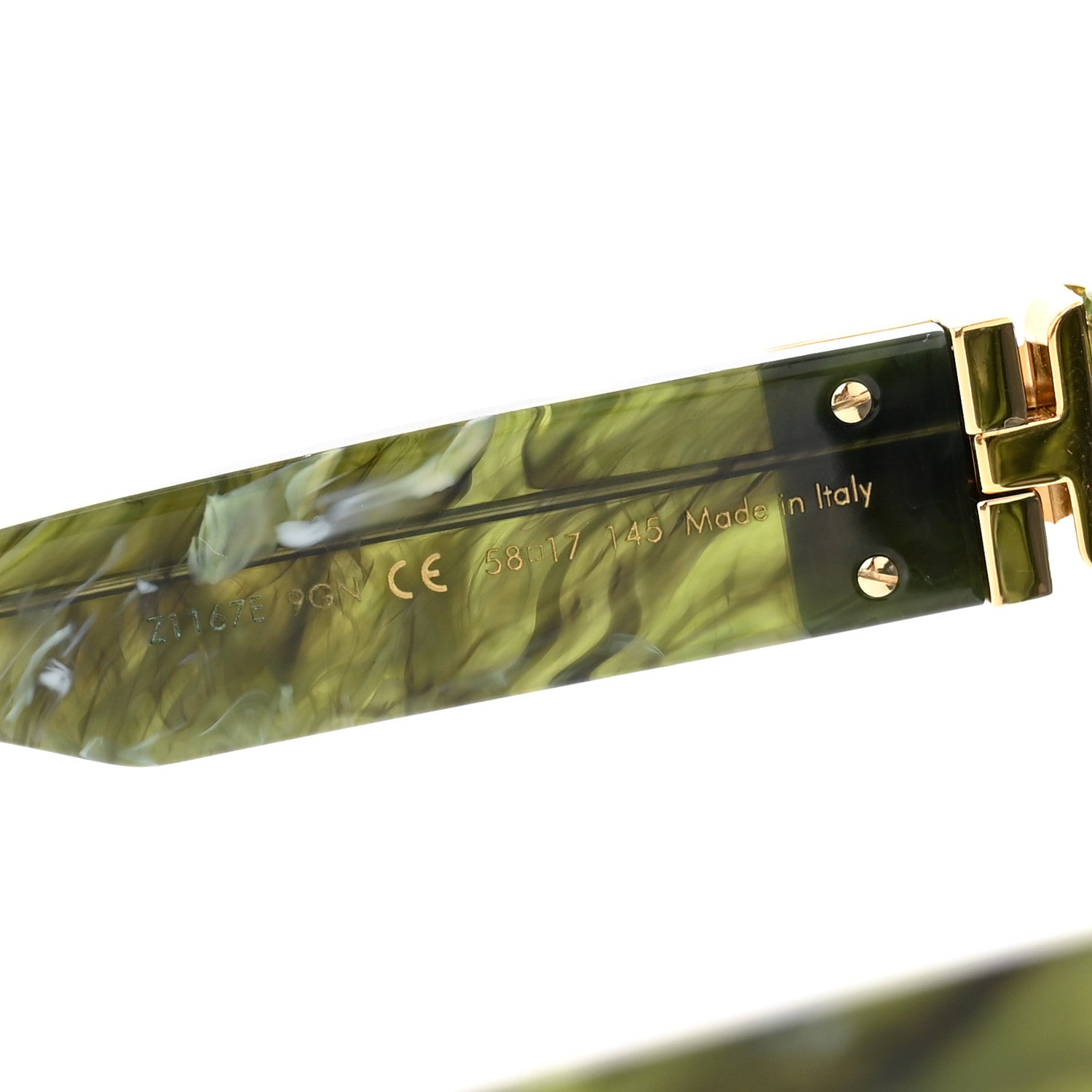 Louis Vuitton Acetate 1.1 Millionaires Z1167E Sunglasses Green Marble 6 of 7