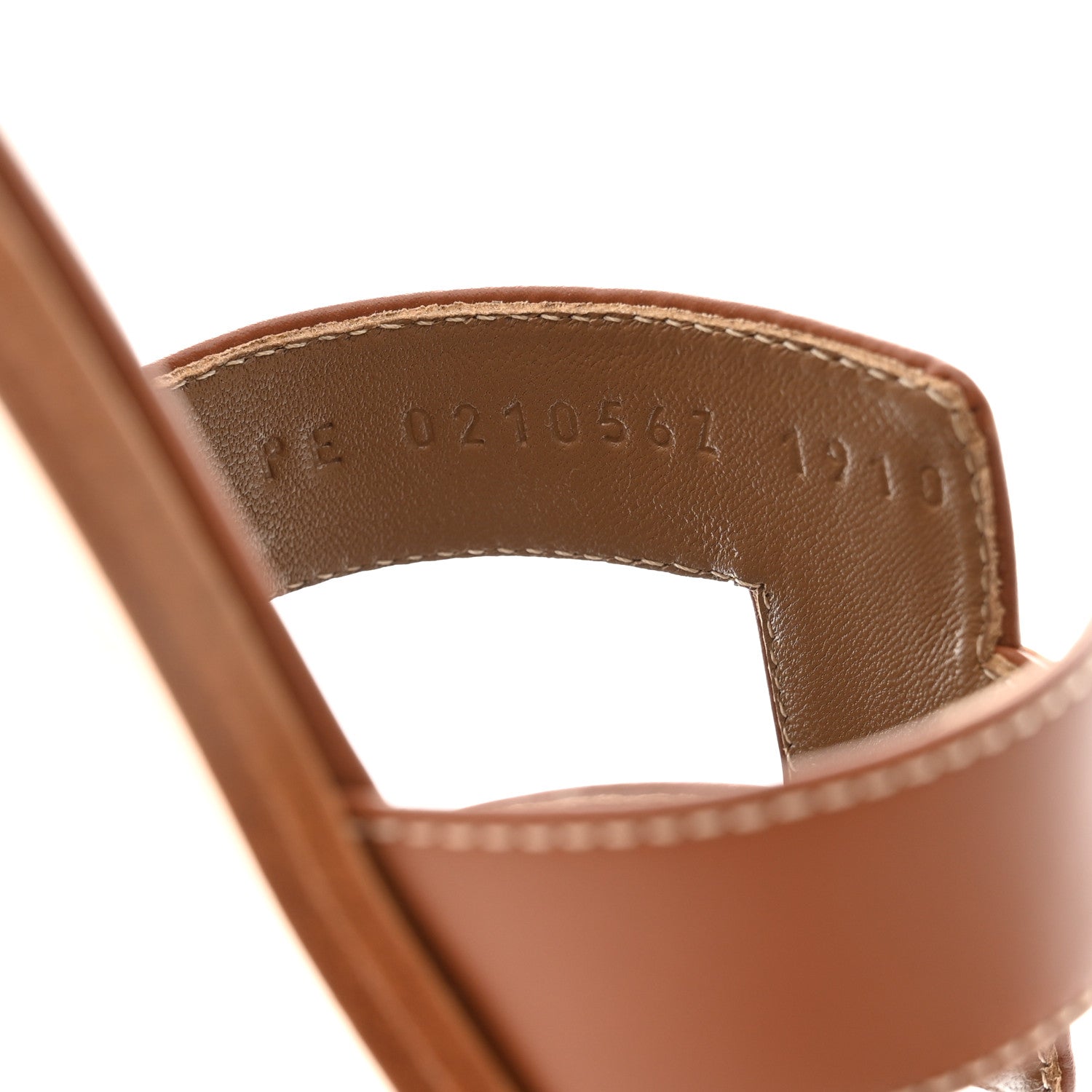 Hermes Box Calfskin Oran Sandals 38.5 Gold 6 of 9