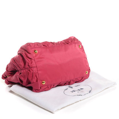 Prada Tessuto Nylon Origami Pleated Handbag Ibisco 4 of 10