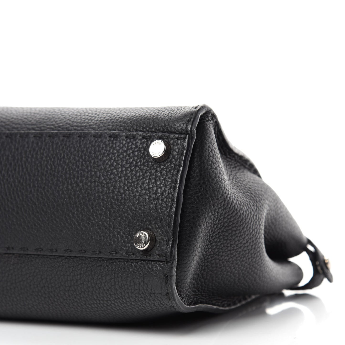 Cuoio Romano Selleria Bi-Color Medium Peekaboo Iconic Satchel Black Mou