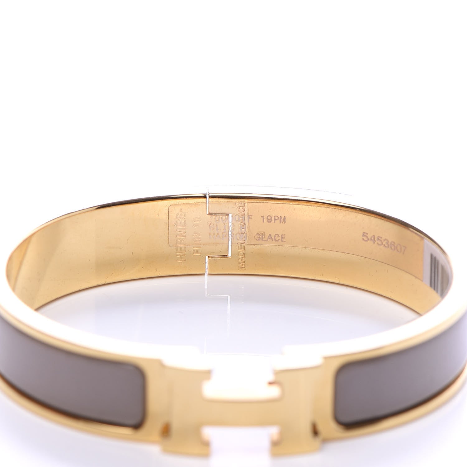 Hermes Enamel Narrow Clic Clac H Bracelet PM Marron Glace 4 of 5