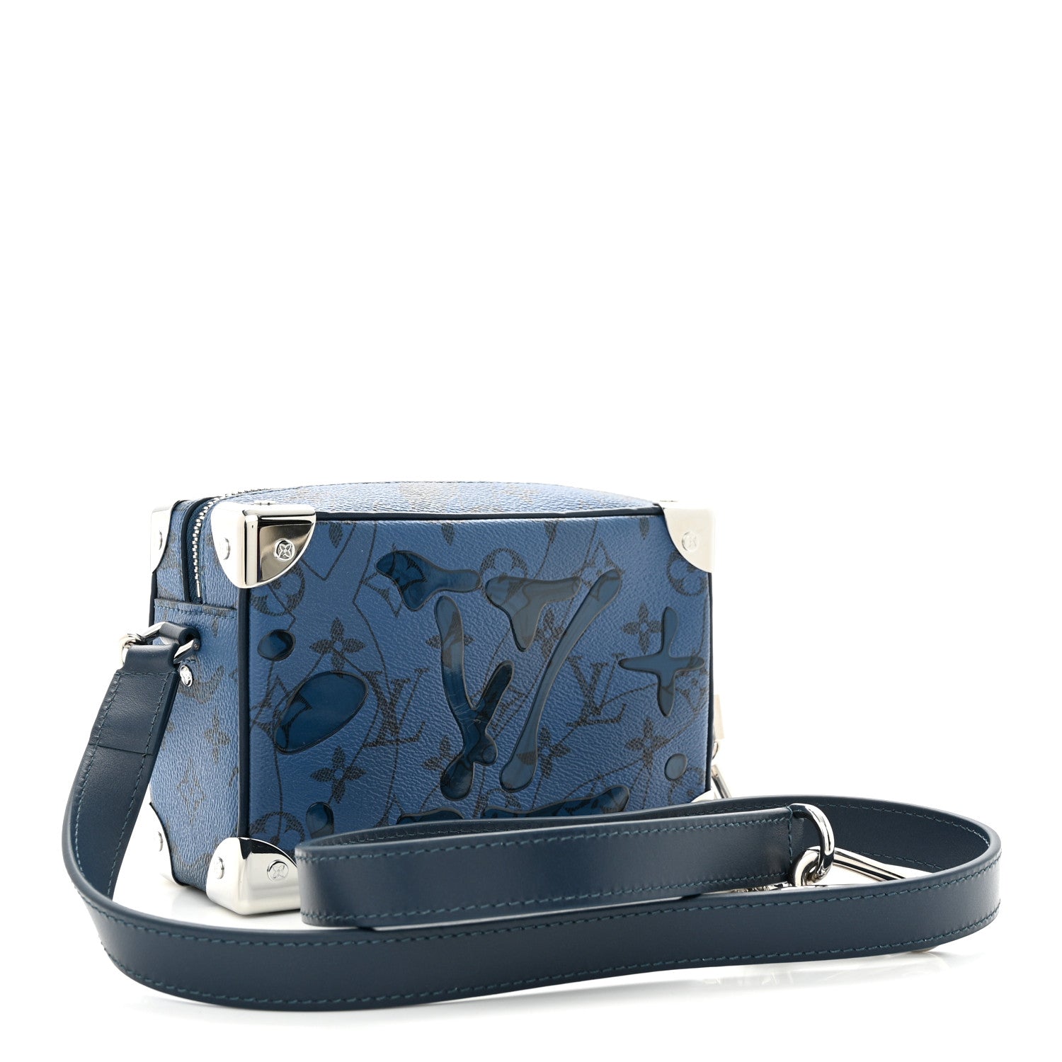 Louis Vuitton Monogram Aquagarden Mini Soft Trunk Abyss Blue 3 of 9