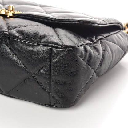 Chanel Goatskin Quilted Maxi 19 Flap Black 9 of 9