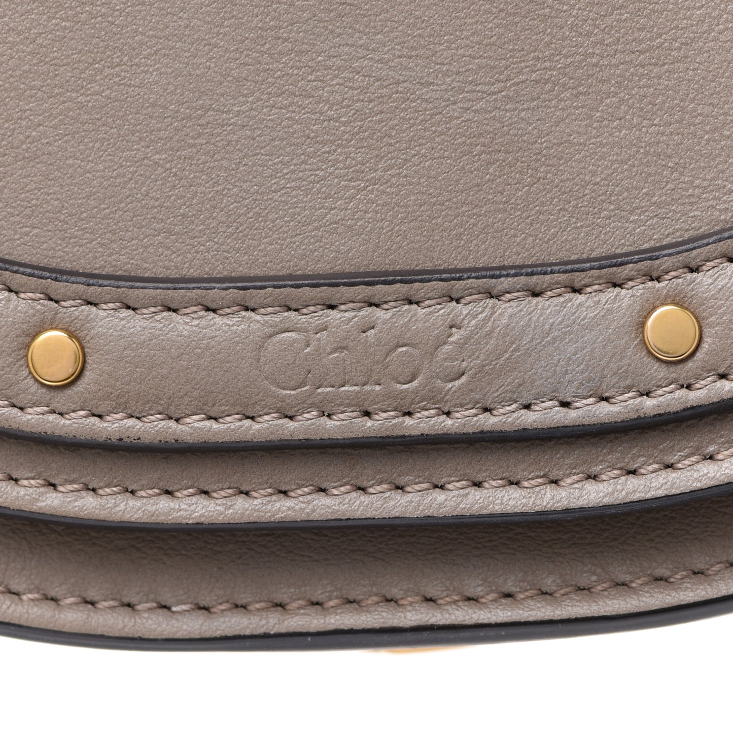 Calfskin Small Nile Bracelet Minaudiere Bag Motty Grey