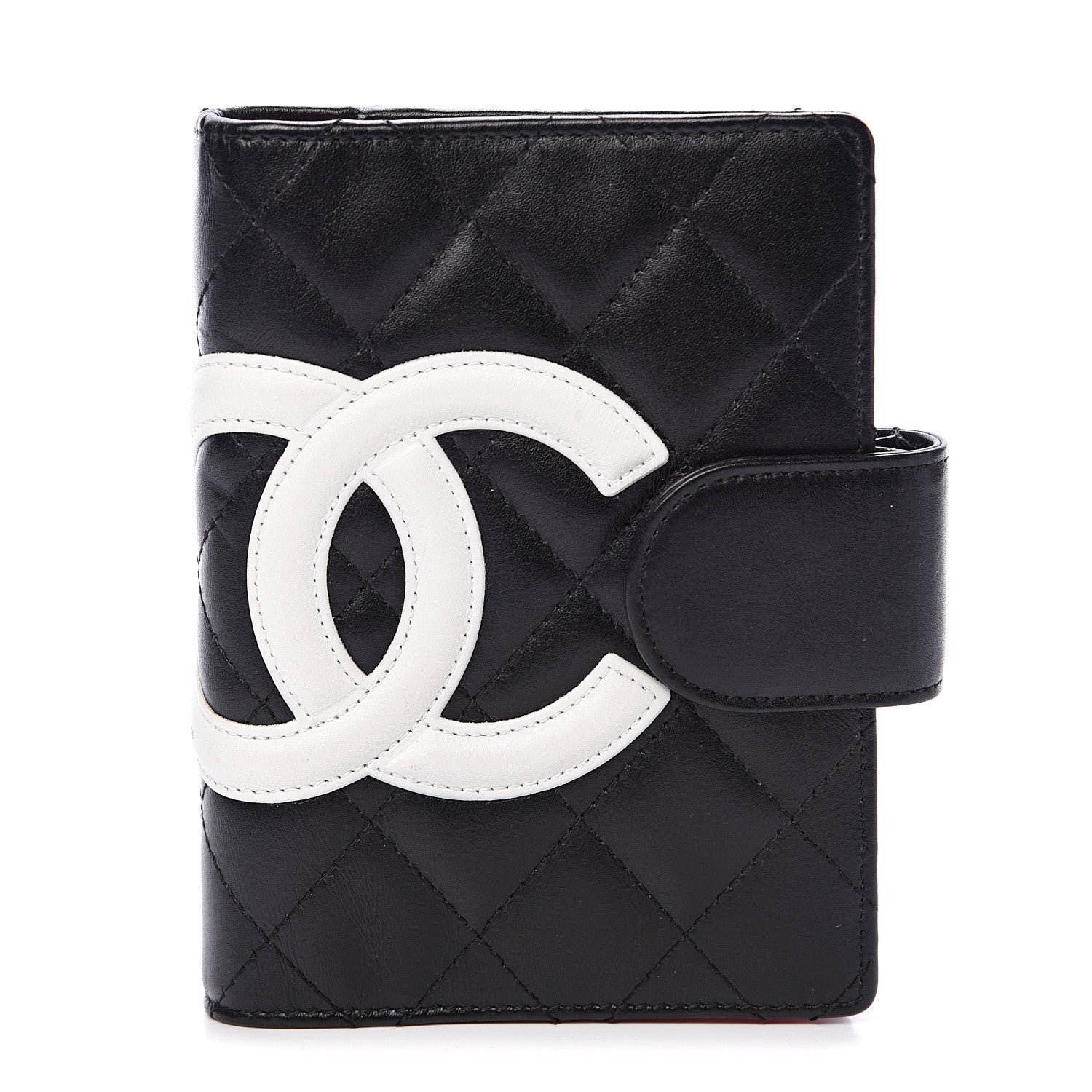 Chanel Calfskin Quilted Small Cambon Agenda Planner Black White 1 of 10