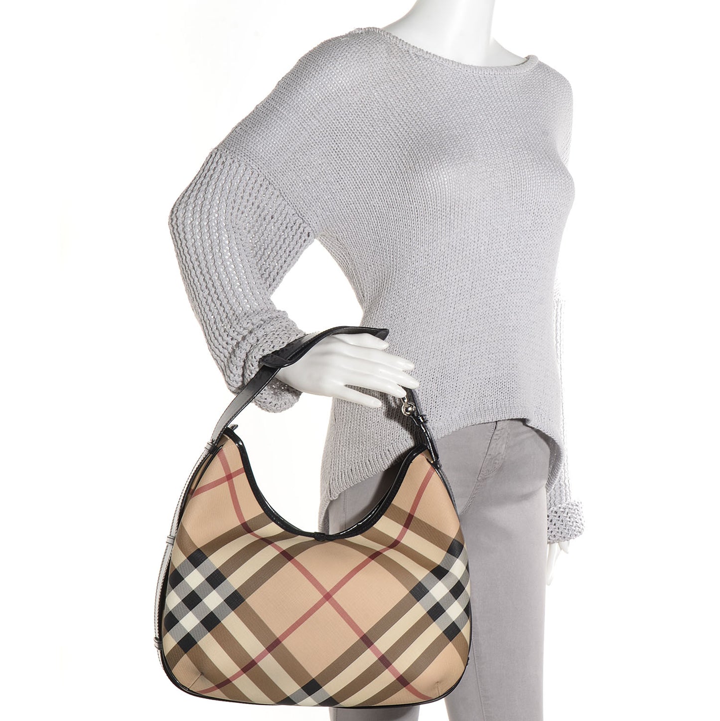 Supernova Check Medium Barton Hobo Black