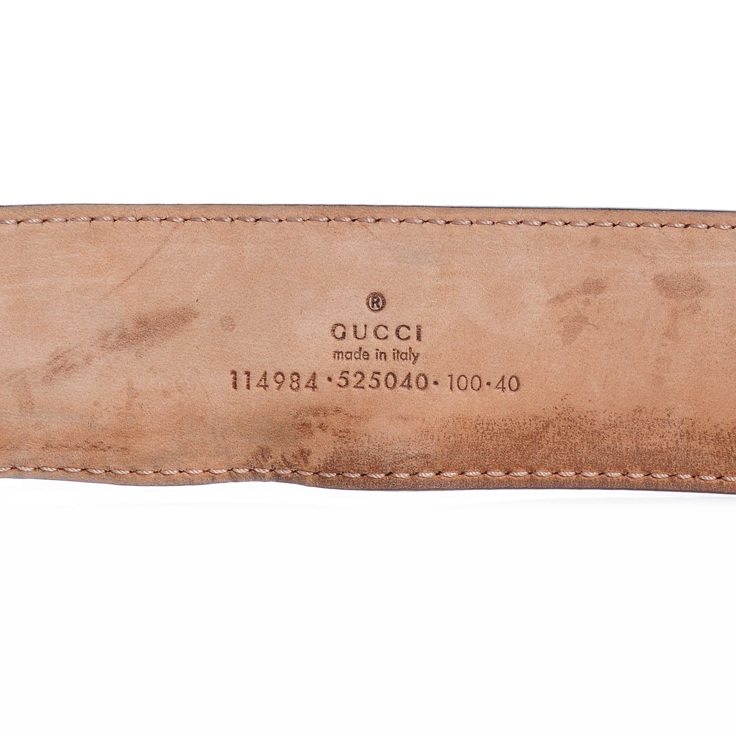 Gucci Leather Web GG Belt 100 40 White 5 of 6