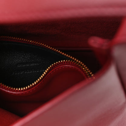 Saint Laurent Smooth Calfskin Small Le 5 A 7 Soft Hobo Red Danger 7 of 10