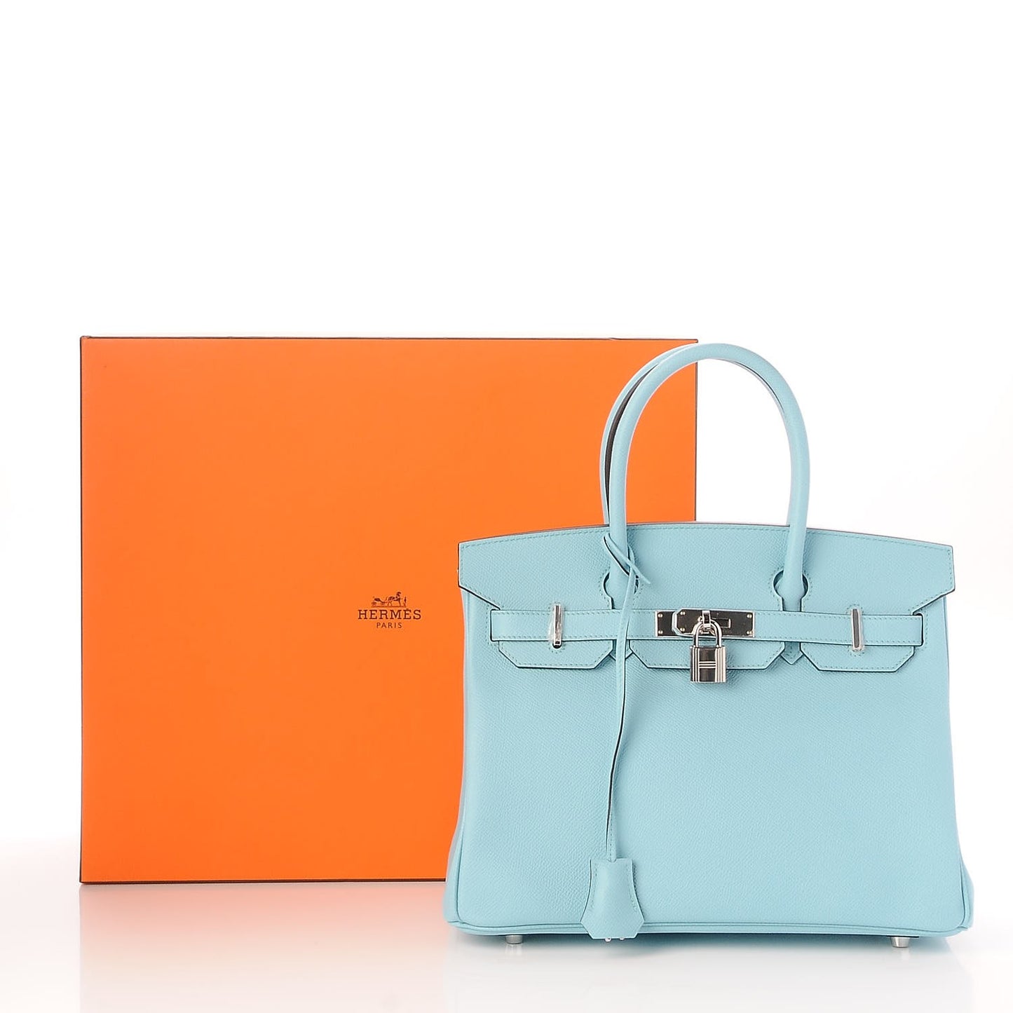 Epsom Birkin 30 Bleu Atoll