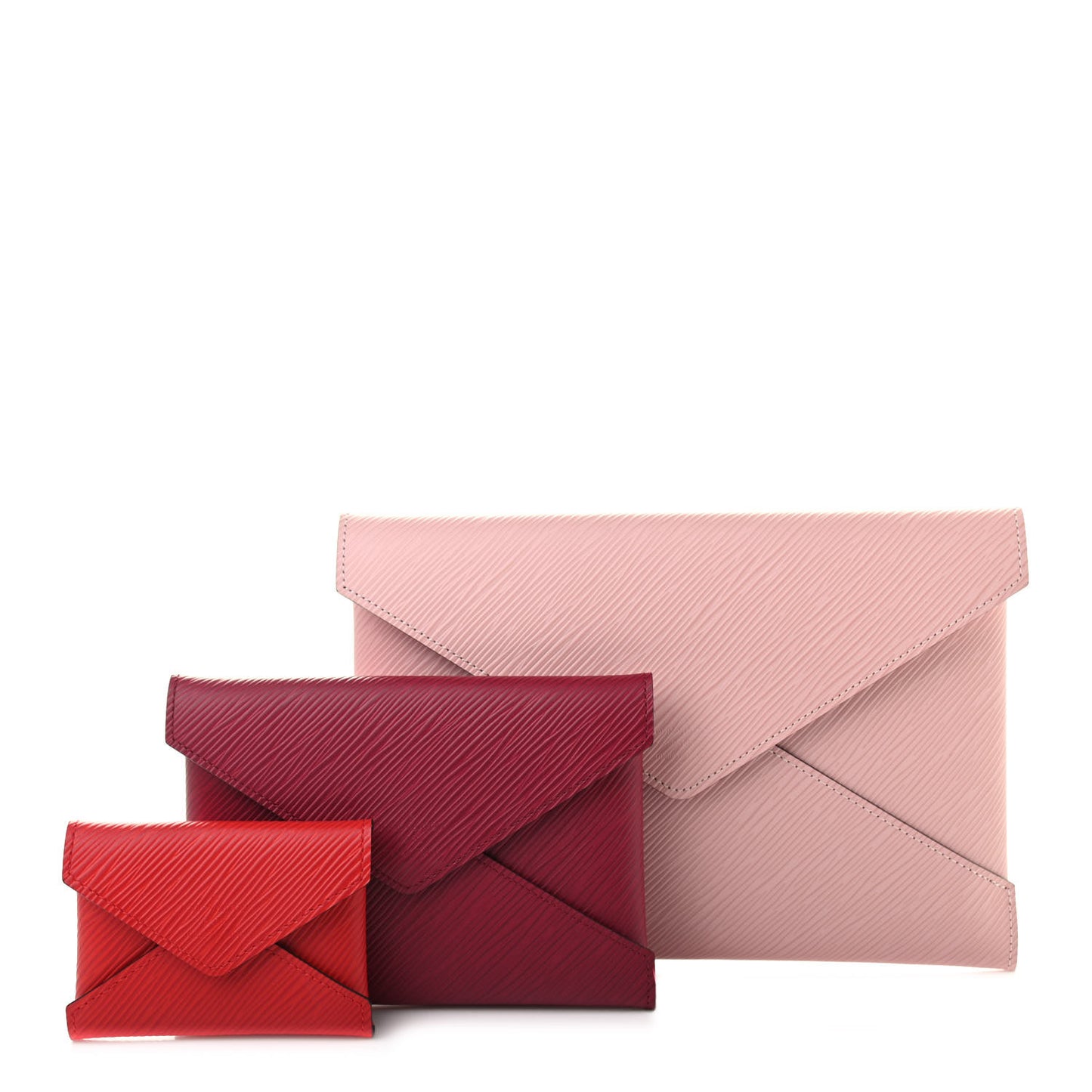 Epi Kirigami Pochette Set Rose Ballerine Fuchsia Coquelicot