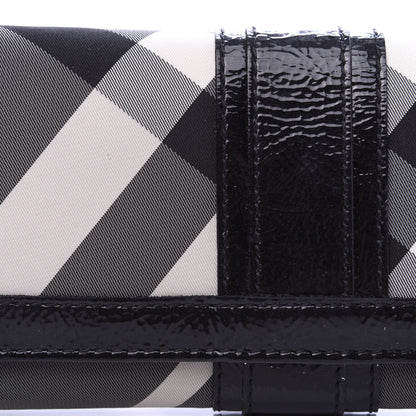 Burberry Patent Canvas Smoked Check Wallet Black 9 of 9