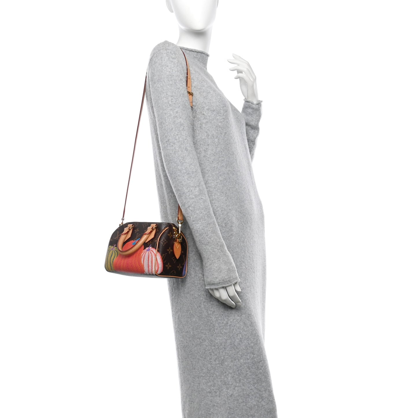 LV X YK Monogram Pumpkins Speedy Bandouliere 20