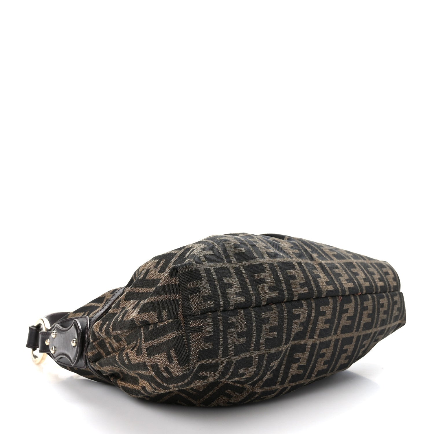 Fendi Zucca Cuoio Lucido Chef Hobo Tobacco Moro 4 of 8
