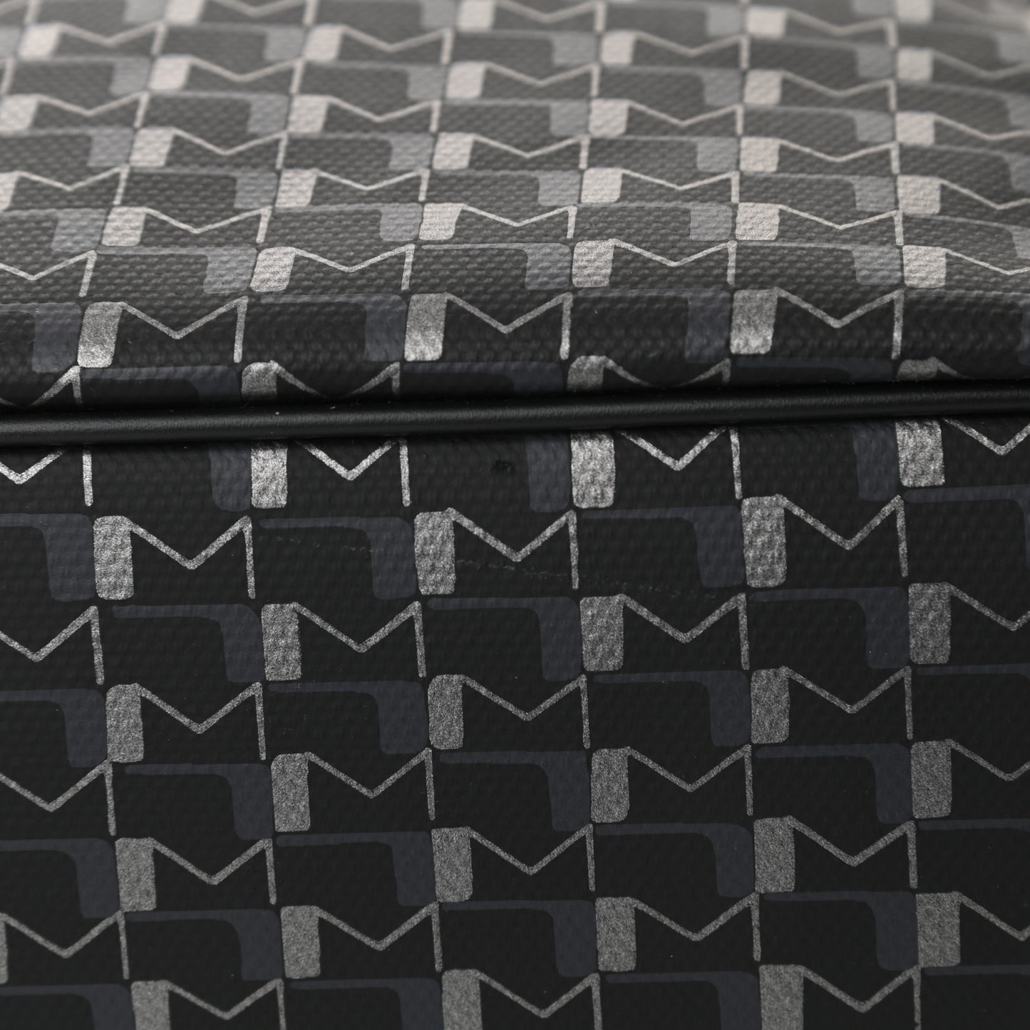 Grained Calfskin Canvas 1920 Oh! Tote Ruban MM Carbon Silver