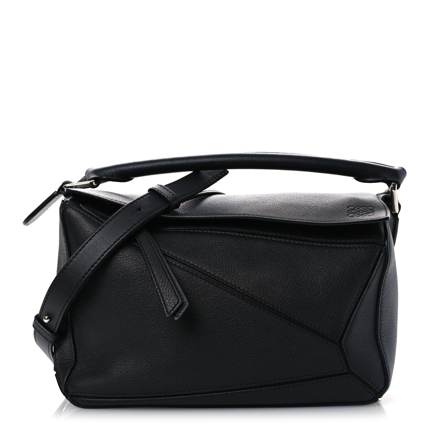 Loewe Calfskin Small Puzzle Edge Bag Black 1 of 11