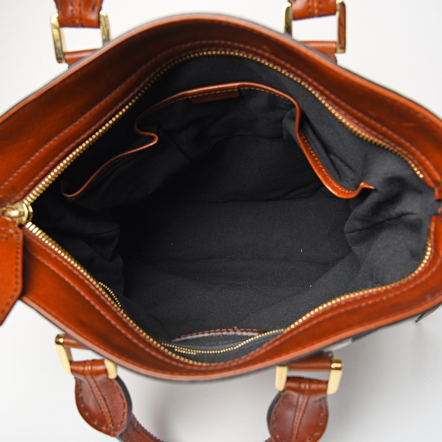 House Check Tote Dark Tan