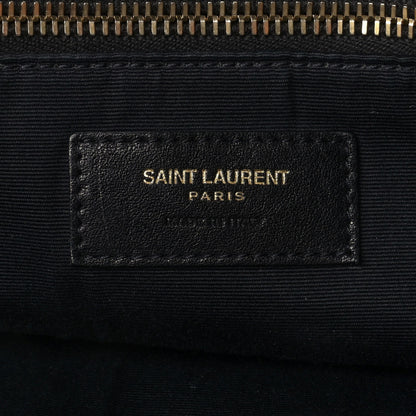 Saint Laurent Canvas Calfskin Leopard Print Rive Gauche Noe Tote Natural Black 5 of 9