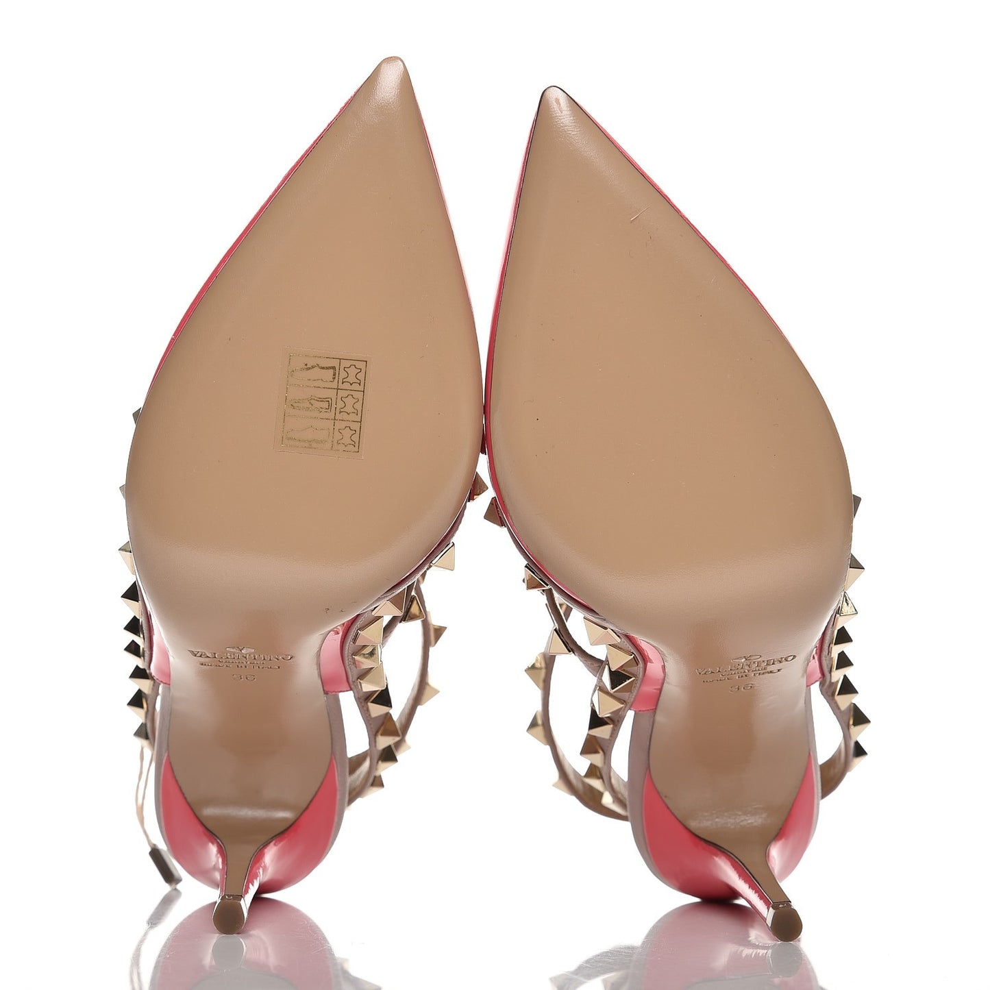 Patent Rockstud Ankle Strap 100mm Pumps 36 Raspberry Poudre