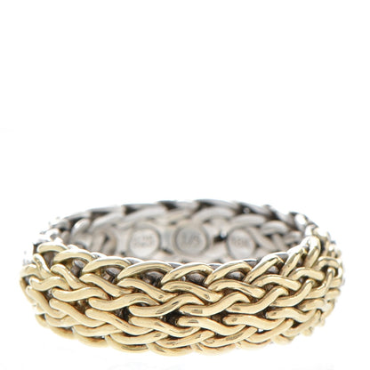 John Hardy Sterling Silver 18K Yellow Gold Classic Chain Ring 57 8 1 of 6