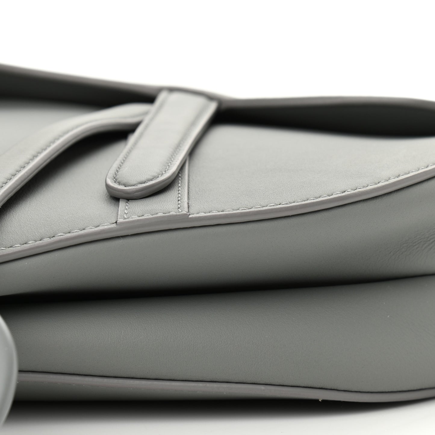 Ultra Matte Calfskin Saddle Bag Grey