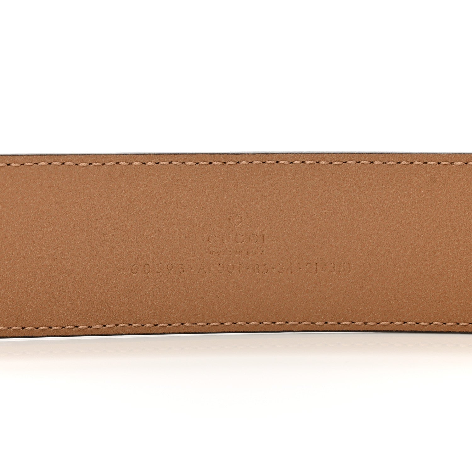 Gucci Calfskin Double G 40mm Belt 85 34 Tan 3 of 6