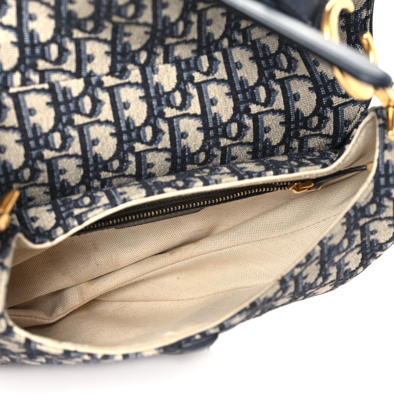 Christian Dior Oblique Saddle Bag Blue 5 of 12