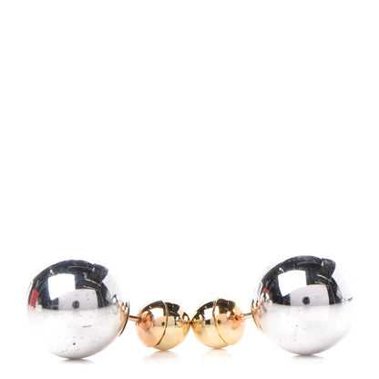Christian Dior Mise En Dior Tribal Earrings Gold Silver 1 of 5