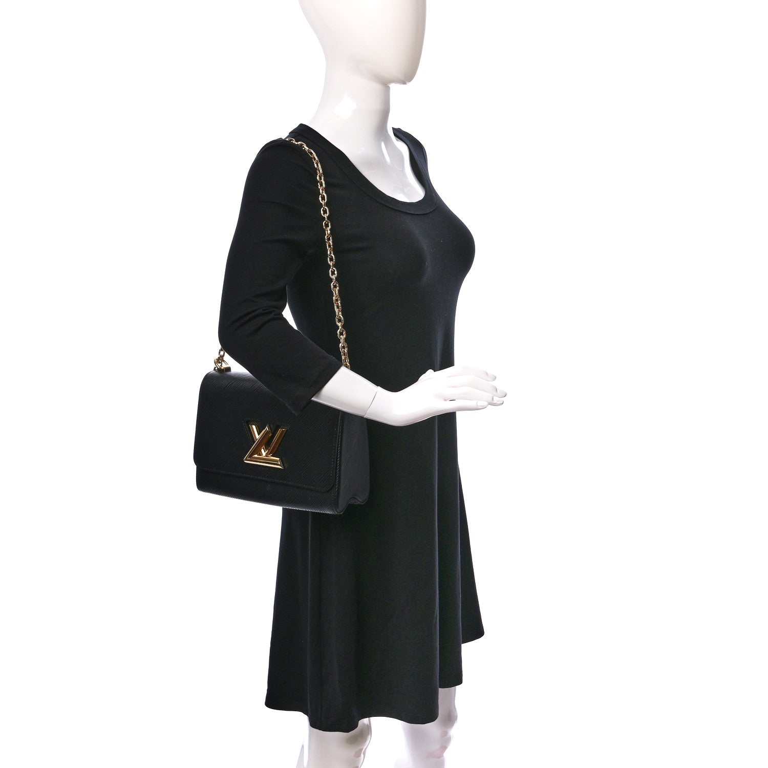 Louis Vuitton Epi Twist Shoulder Bag MM Black 2 of 9