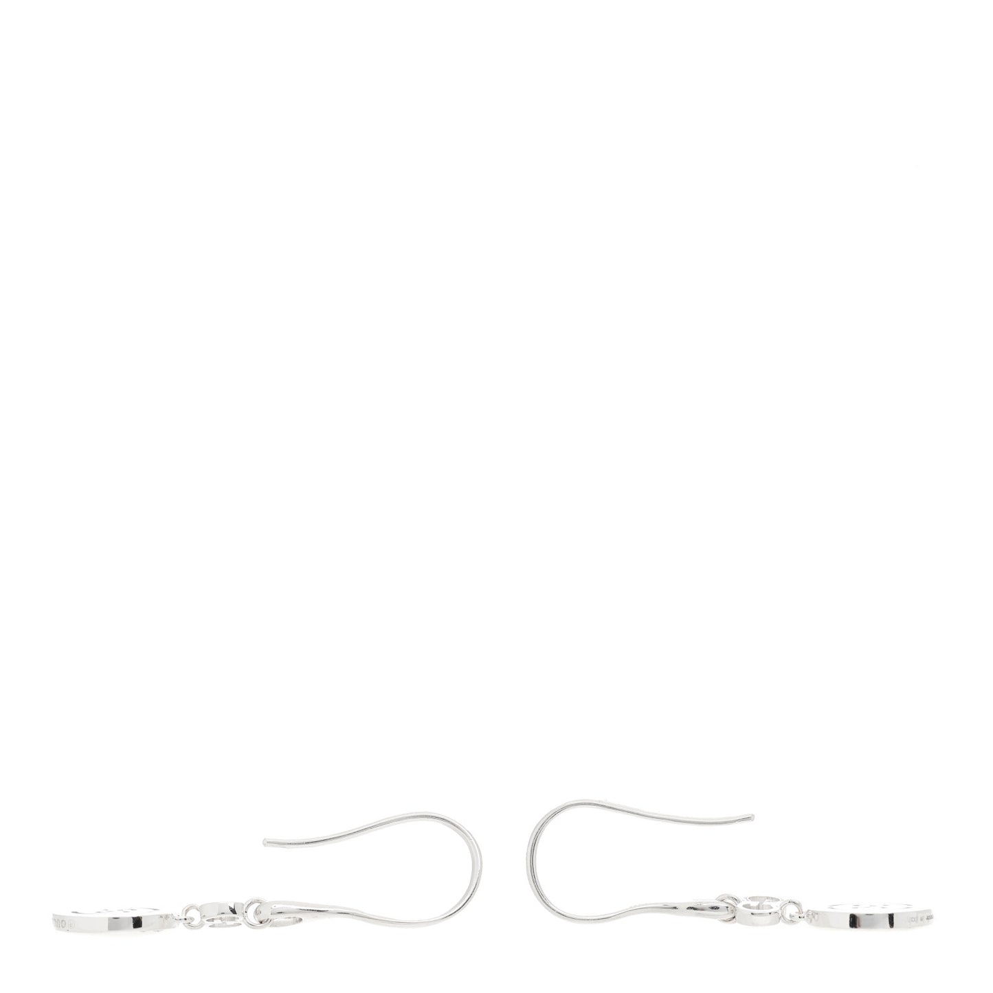 18K White Gold Diamond Icon Twirl Drop Earrings