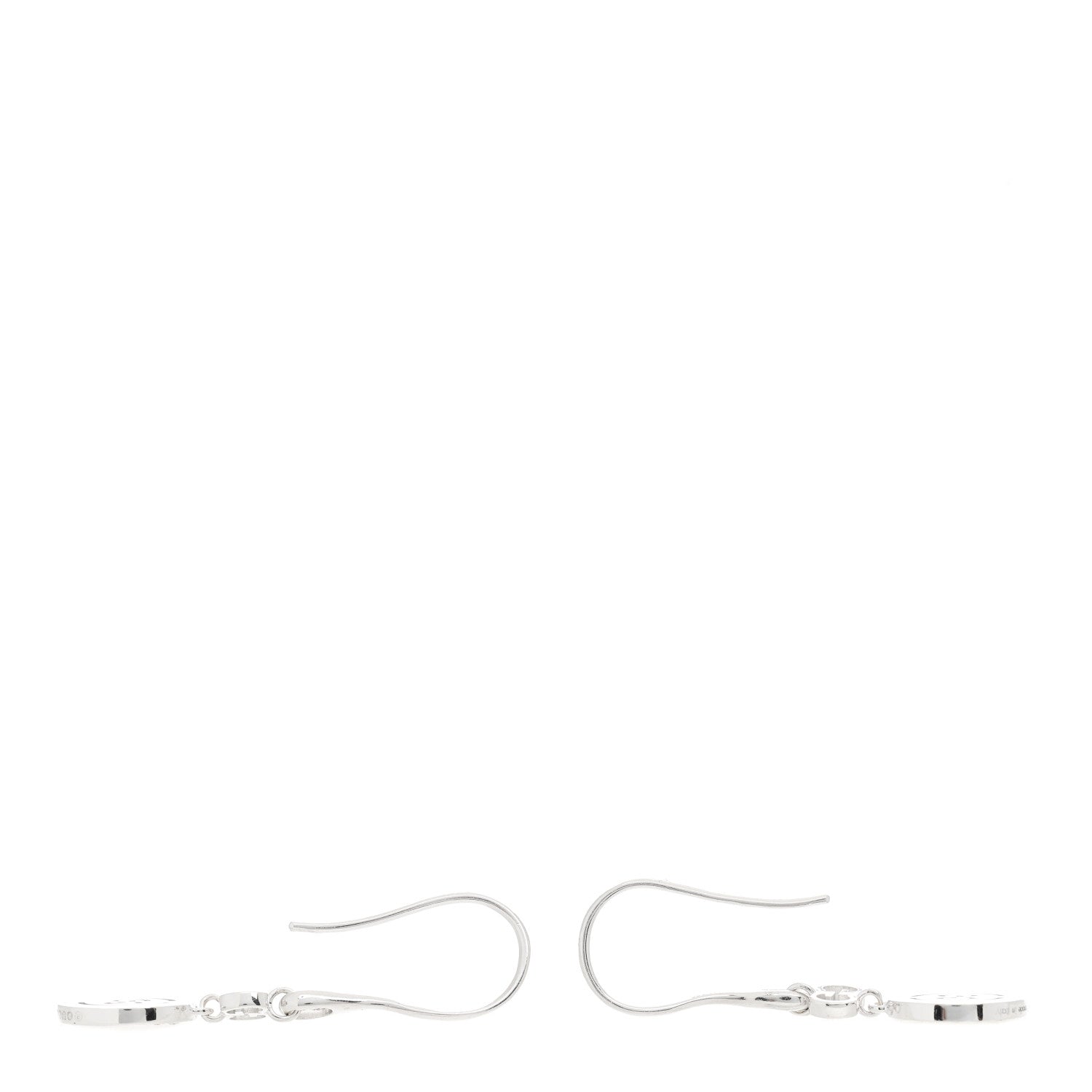 Gucci 18K White Gold Diamond Icon Twirl Drop Earrings 3 of 4