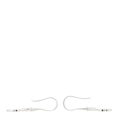 Gucci 18K White Gold Diamond Icon Twirl Drop Earrings 3 of 4