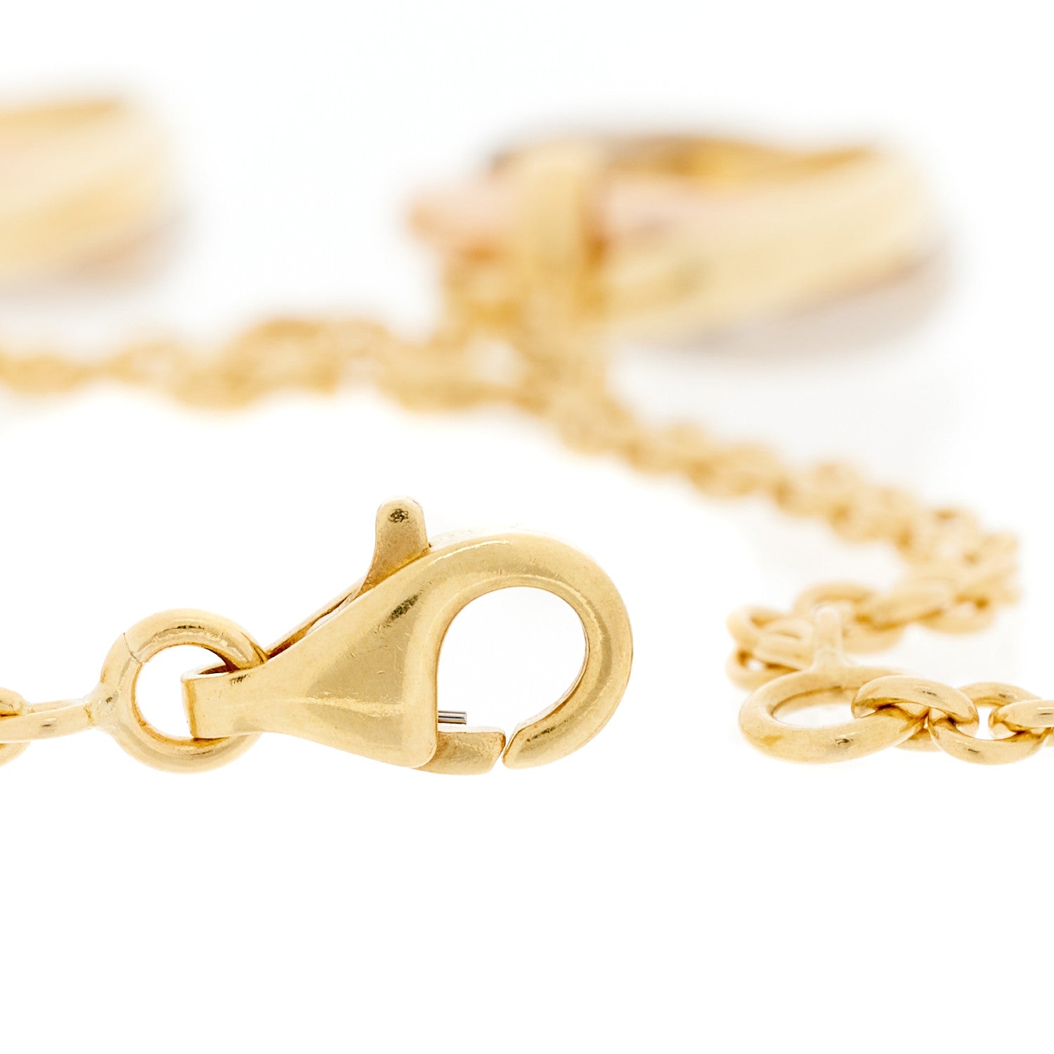 Cartier 18K Pink Yellow White Gold Trinity Charm Bracelet 3 of 5