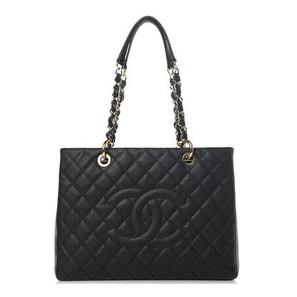 Chanel Caviar Quilted Grand Shopping Tote GST Black 1 of 5