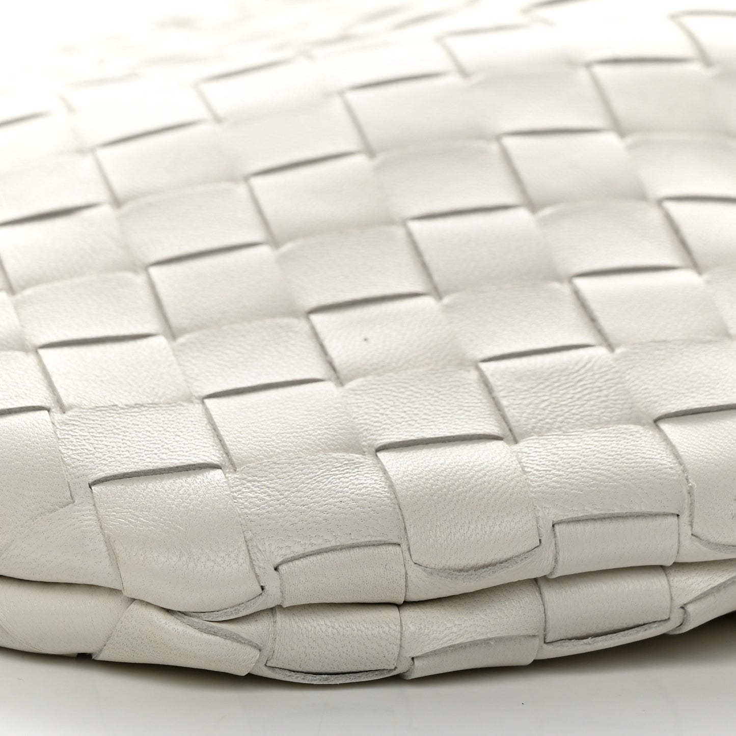 Nappa Intrecciato Small Solstice Hobo White