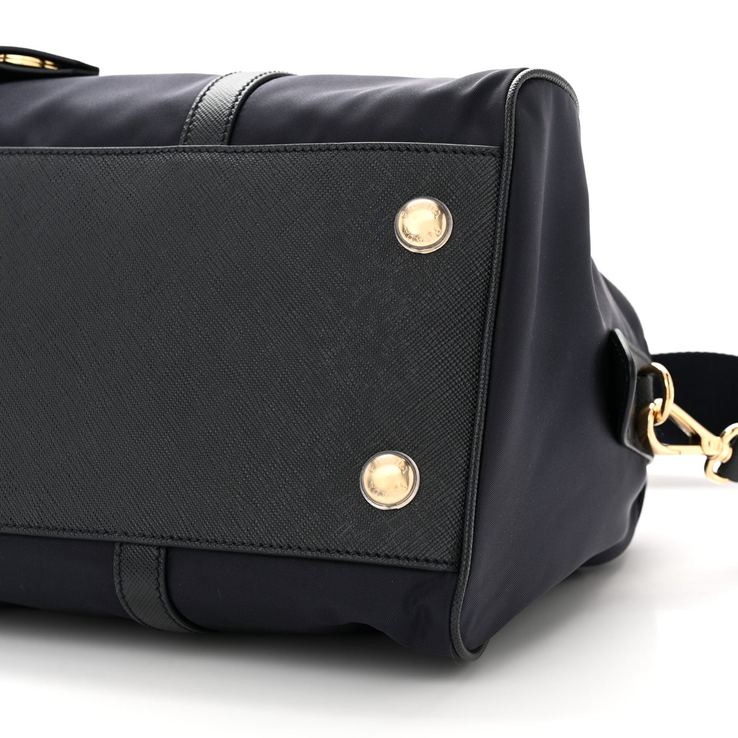 Re-Nylon Saffiano Medium Re-Edition 1978 Top Handle Bag Bleu