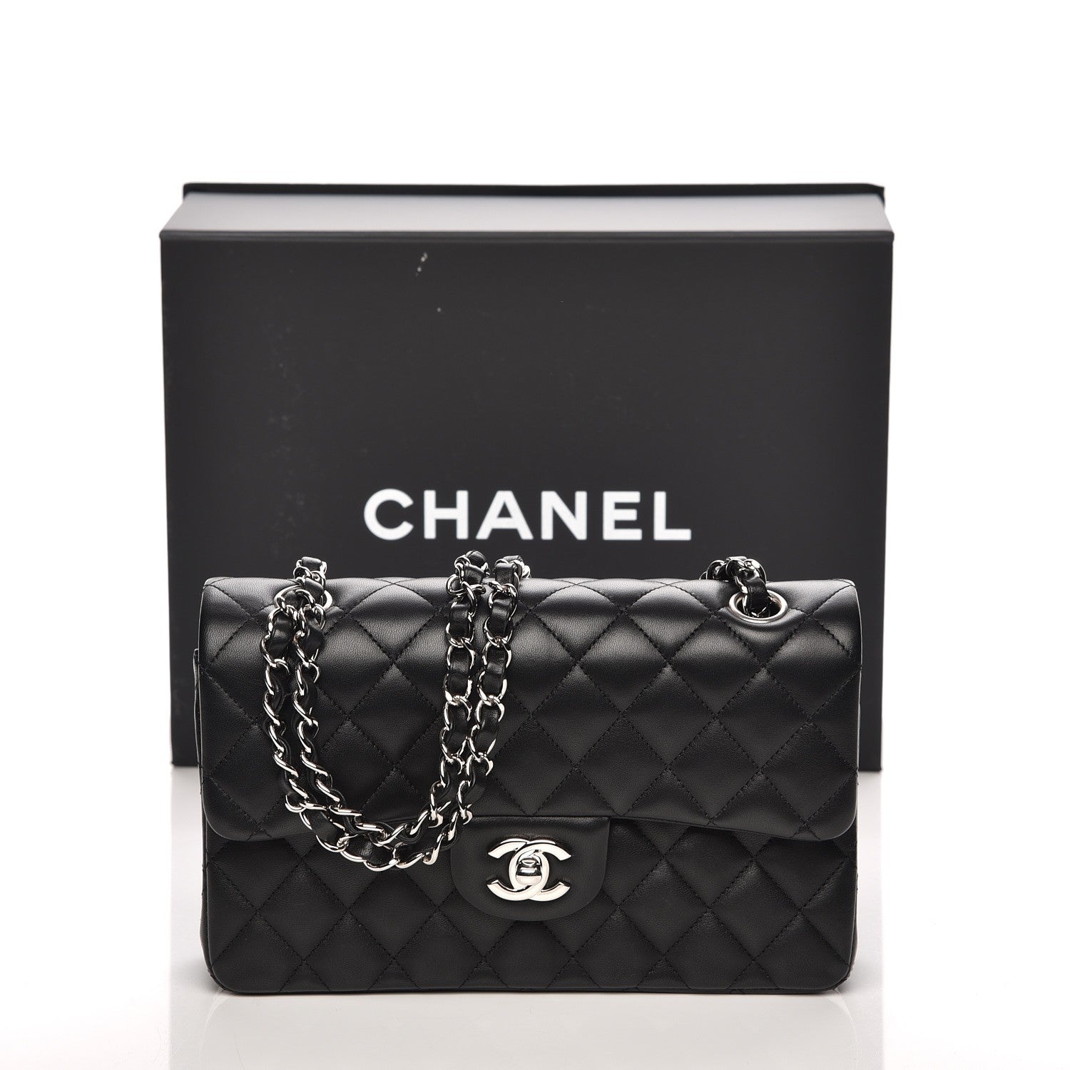 Chanel Lambskin Quilted Small Double Flap Black 8 of 8
