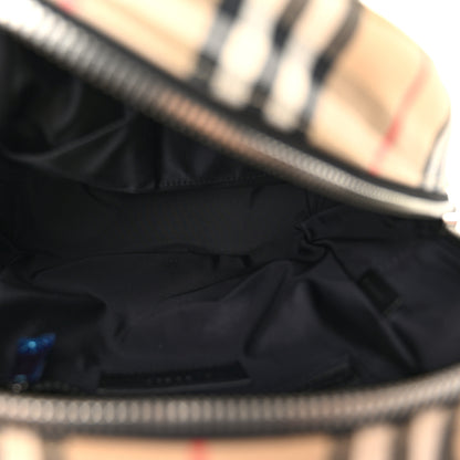 Burberry House Check Canvas Calfskin Small Nico Backpack Archive Beige 5 of 10