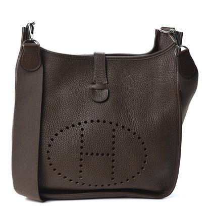 Hermes Taurillon Clemence Evelyne III PM Cacao 1 of 9