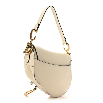 Christian Dior Grained Calfskin Saddle Bag White 3 of 10