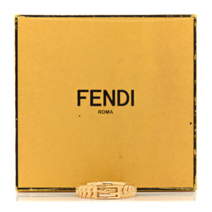 Fendi Metal Baguette Ring L 57/8 Gold 5 of 5