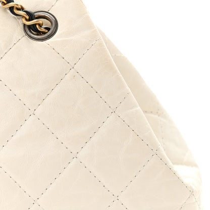 Chanel Aged Calfskin Quilted Small Gabrielle Backpack Black White 11 of 12