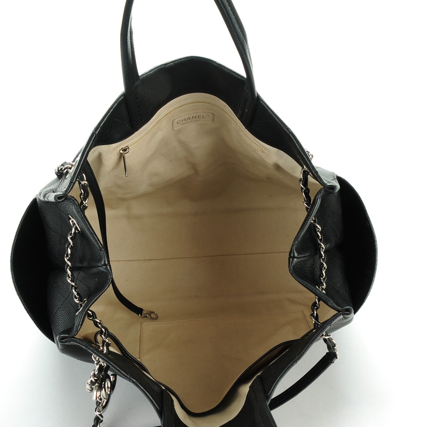 Chanel Grained Calfskin CC Pocket Tote Black 5 of 7