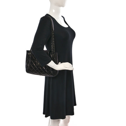 Chanel Glazed Calfskin Quilted Accordion Flap Black 2 of 9