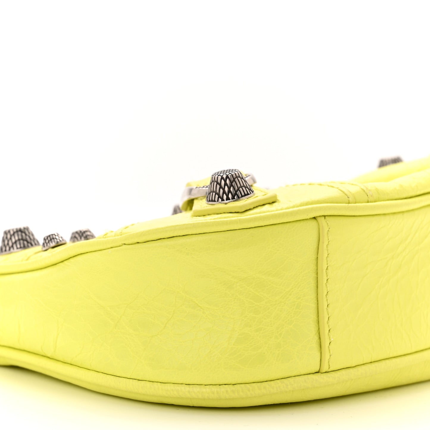 Agneau Arena Le Cagole Mini Purse With Chain Lime