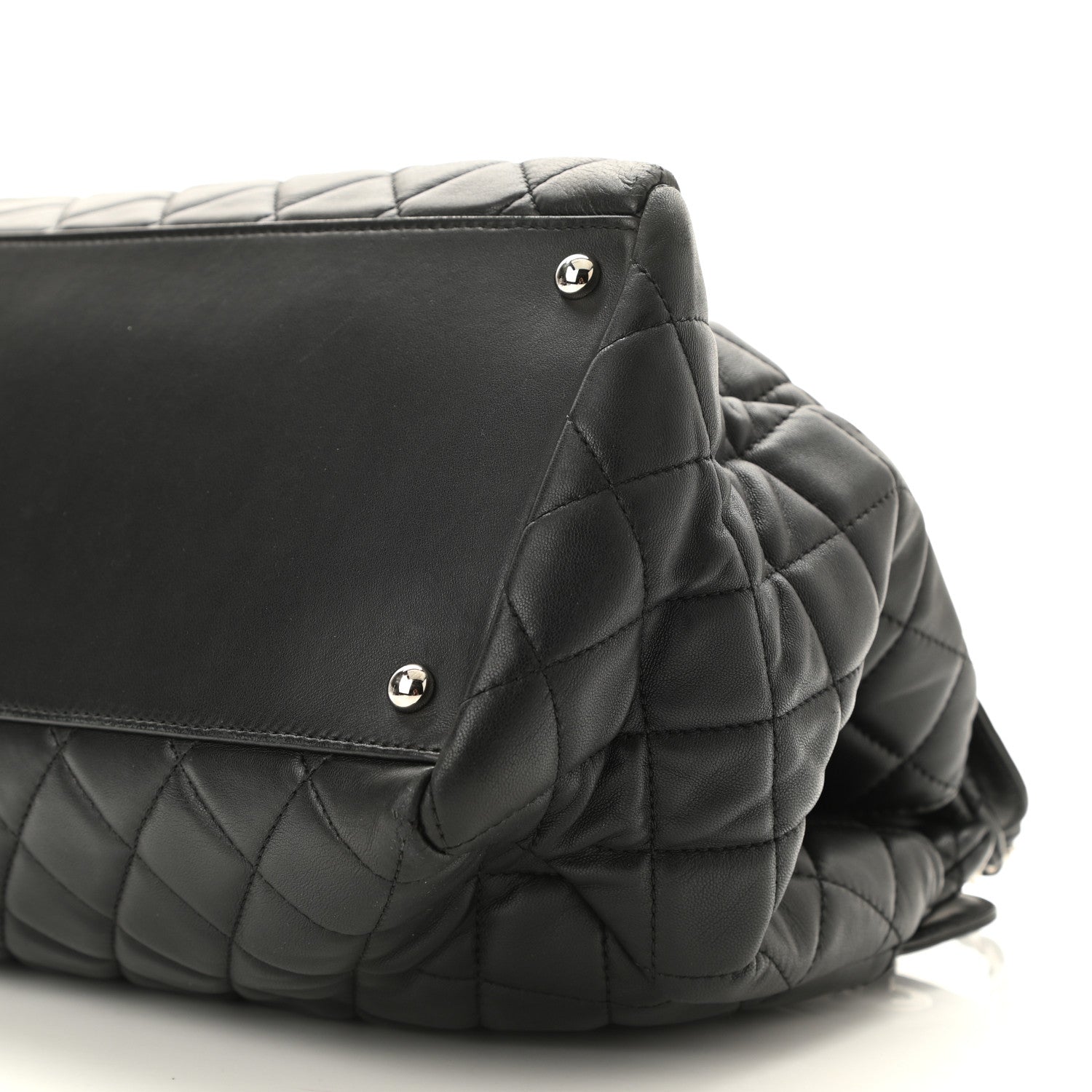 Chanel Lambskin Quilted Chanel 7 Large Tote Black 9 of 11