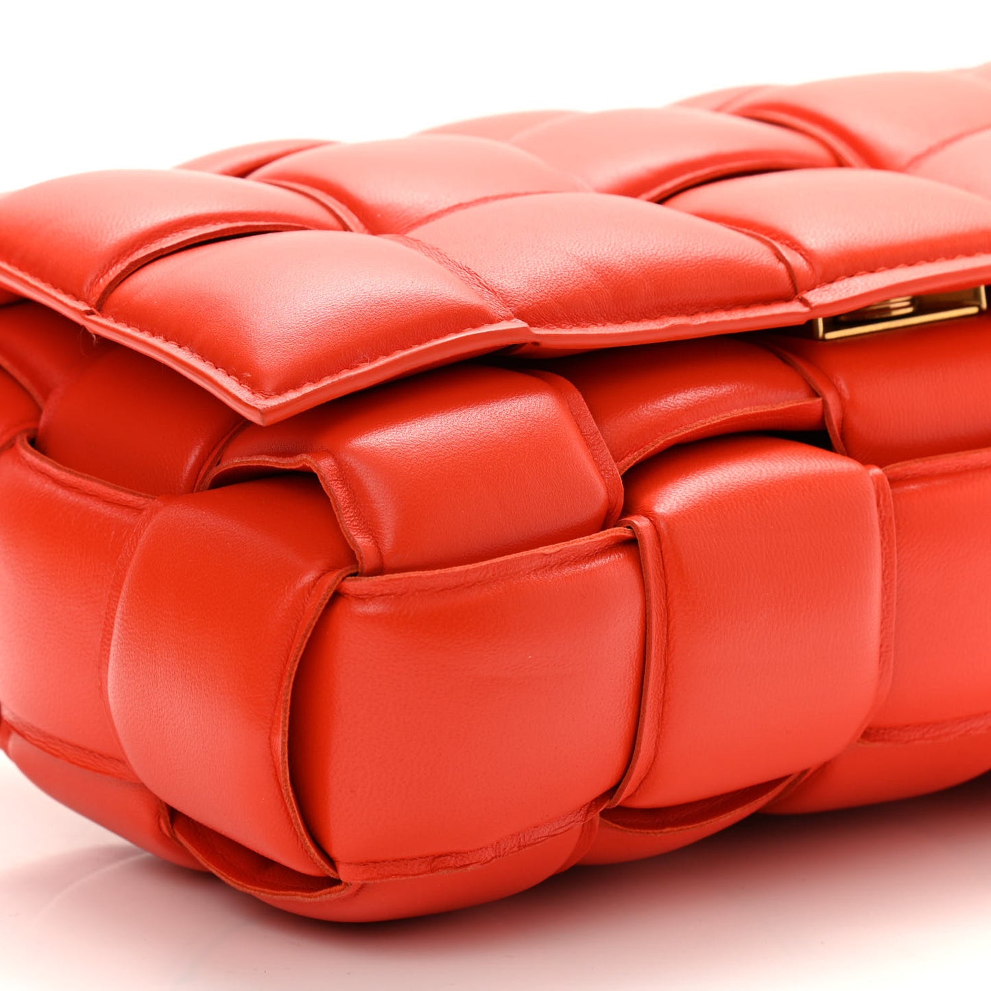 Nappa Maxi Intreccio Padded Cassette Crossbody Bag Sunburst